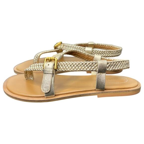 See by Chloé Nola Gold Sandals Size 37.5 / 7.5 - Picture 3 of 8